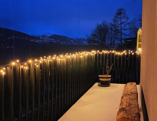balcony winter night view